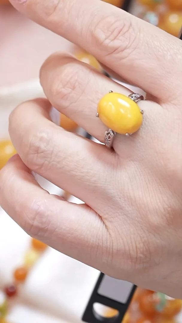 蜜蜡颈饰银S925镶嵌8385天然蜜蜡珠宝奇石云端妖孽全部保真