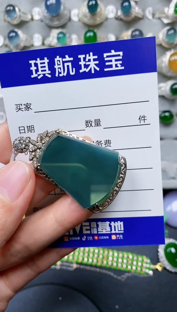 【闪购商品】翡翠颈饰银S925镶嵌0403