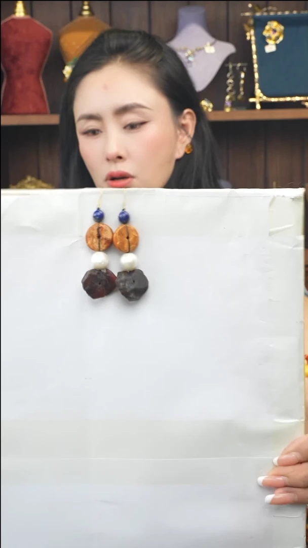 琥珀未镶嵌耳饰多样性发一