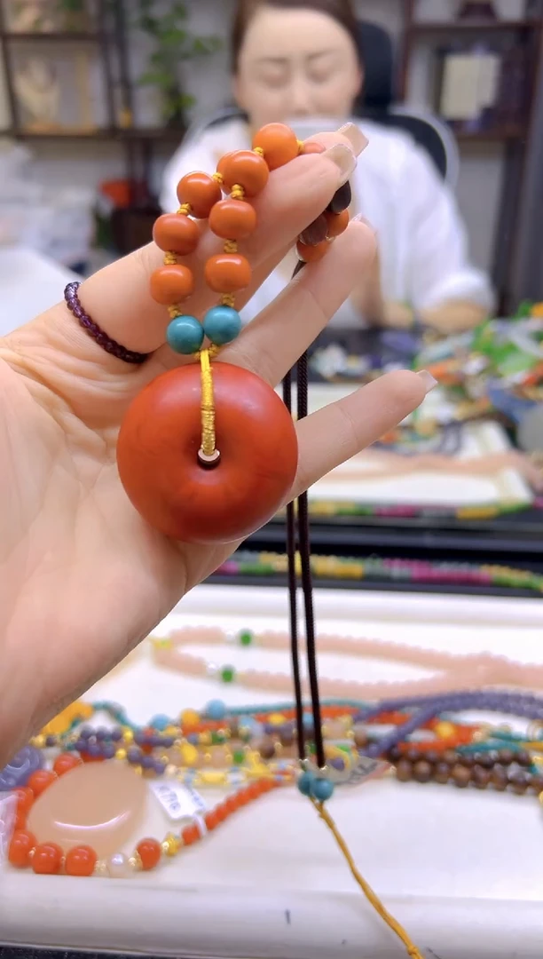 未镶嵌毛衣链蜜蜡DIY款M252