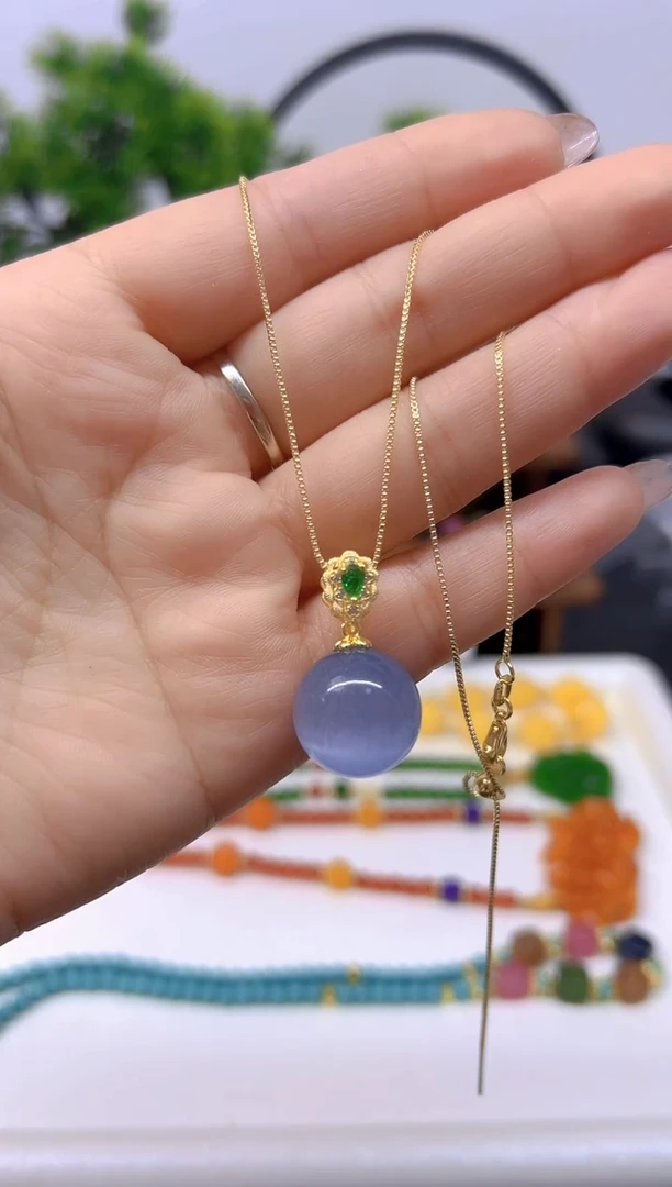 【闪购商品】碧玺猫眼颈饰未镶嵌吊坠D273