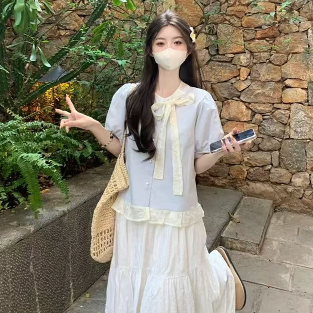 【001-100】现货 夏季新款显白显瘦衬衫女过款链接