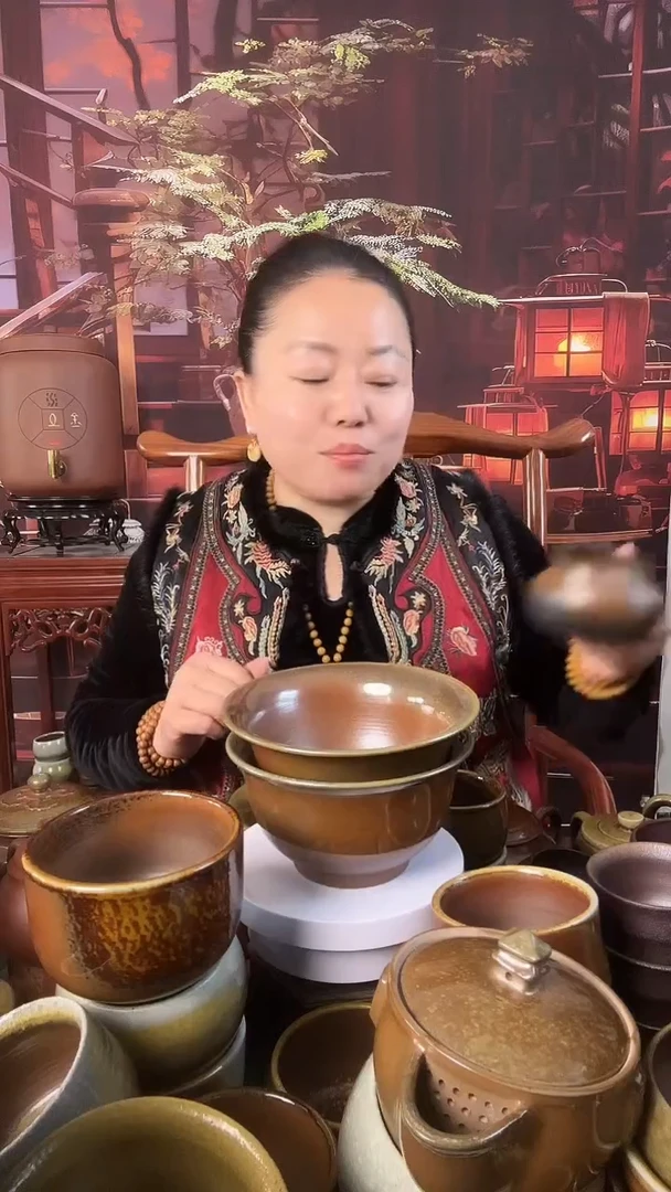 杯山东儒陶柴烧大碗