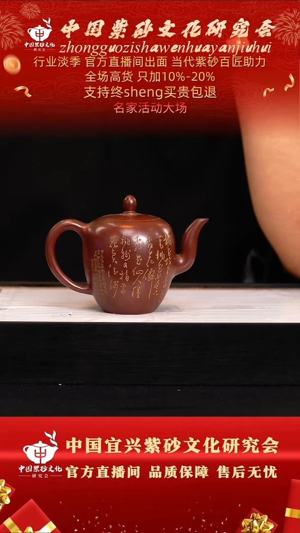 茶壶紫砂48号   王 紫金龙血砂 300c