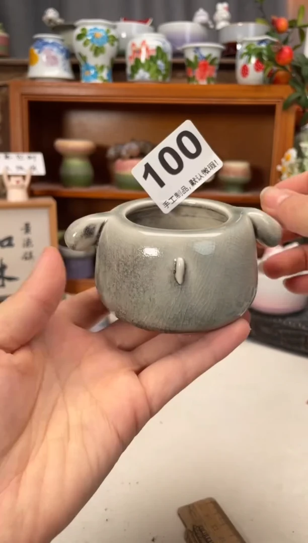 瓷片100知木小芳花盆