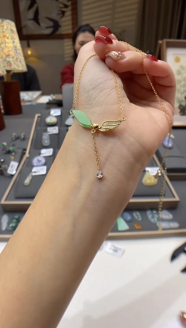 【闪购商品】翡翠颈饰银S925镶嵌吊坠