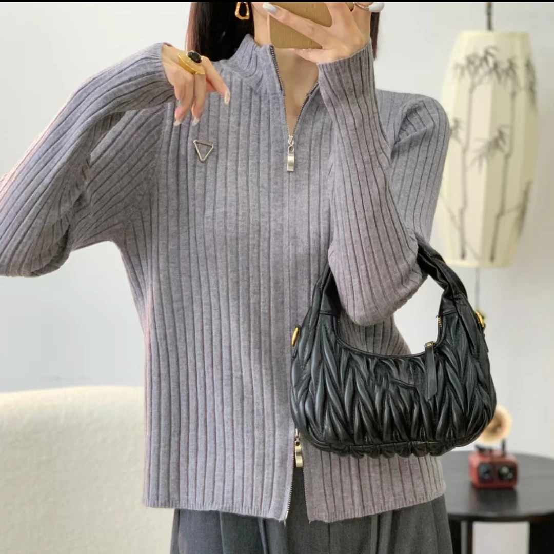 清-半高领拉链针织衫-2246