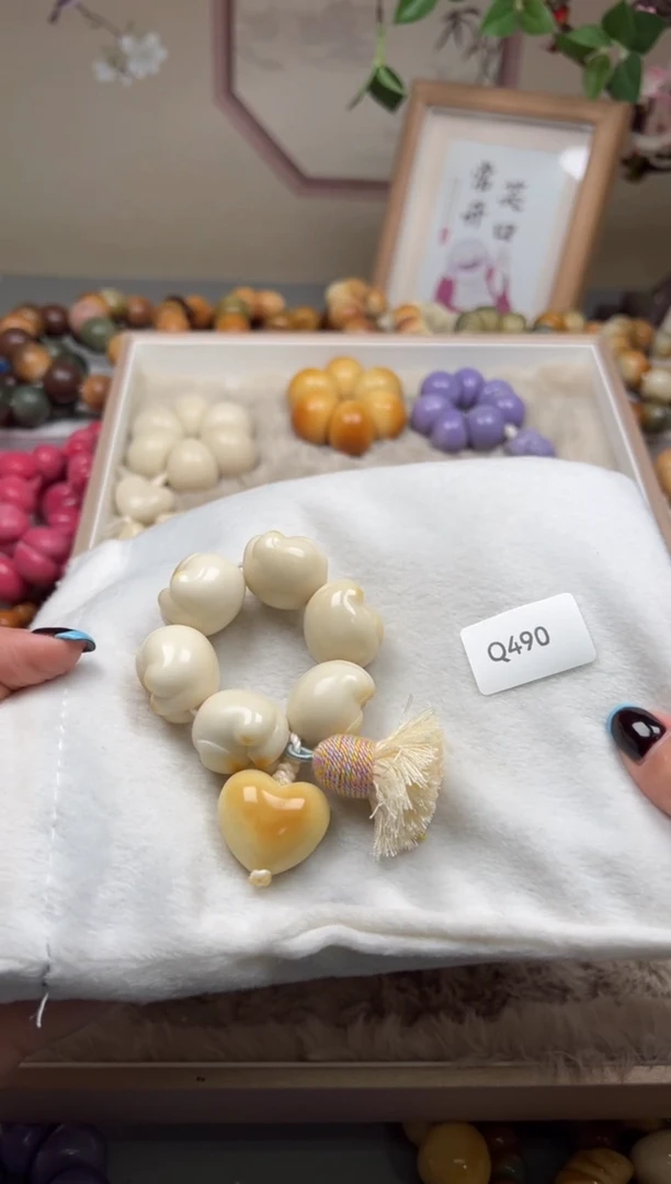 手串菩提根/象牙果发***鱼Q490牙果猫爪手捻23mm一串通货