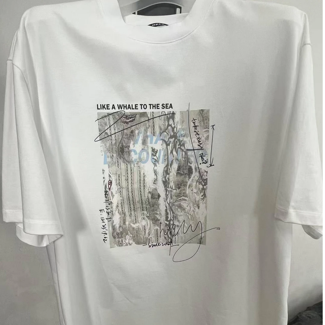 H·GENTEEL荷高 25夏新品时髦图案宽松T恤HXF26620429