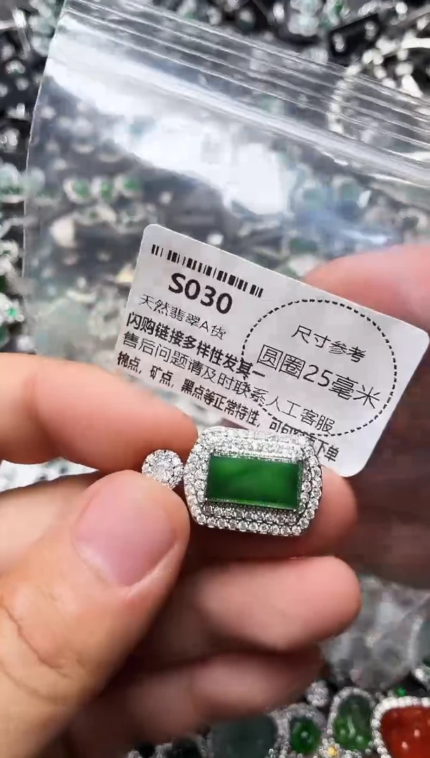 翡翠未镶嵌颈饰S030吊坠
