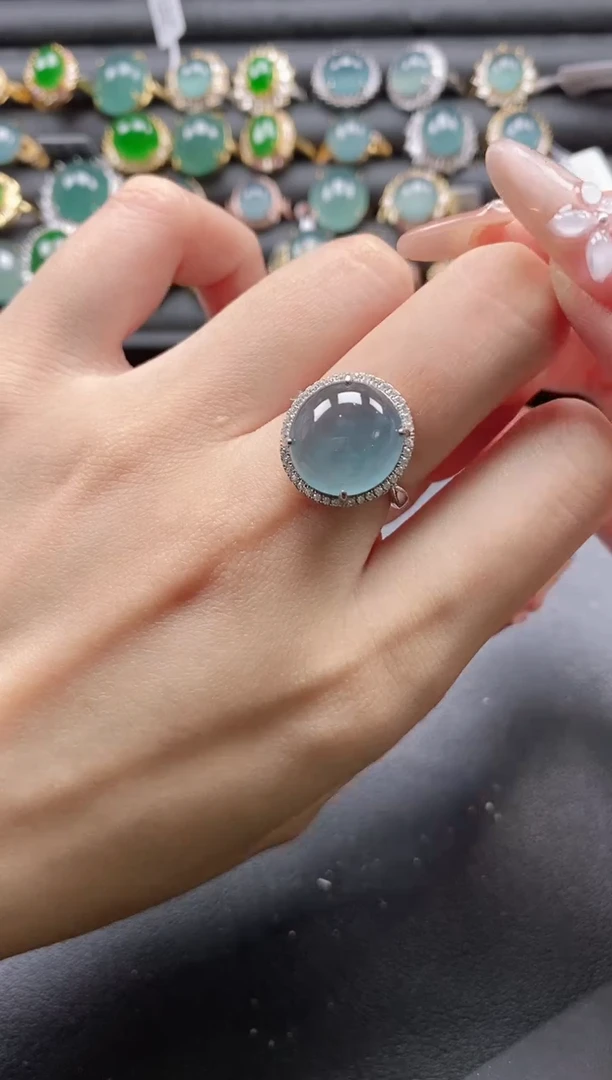 【闪购商品】翡翠戒指银S925镶嵌51511