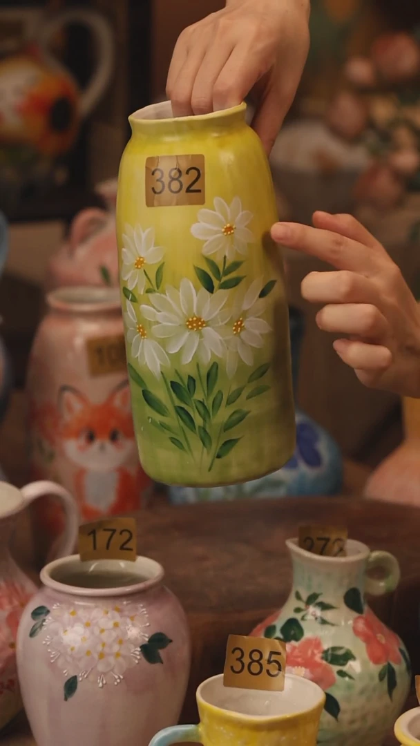 陶瓷382景德镇设计师手作花器摆件侘寂风