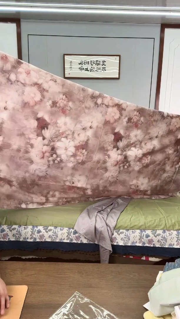 棉油画锦棉磨毛床单220*230（圆角）