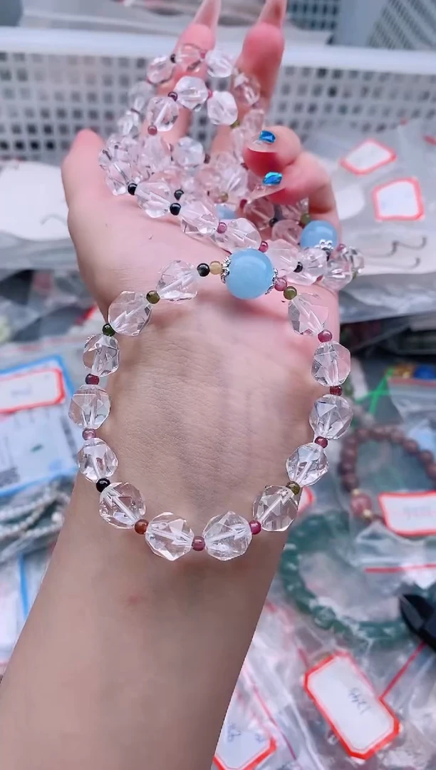 水晶手链未镶嵌多样性发拍一发一