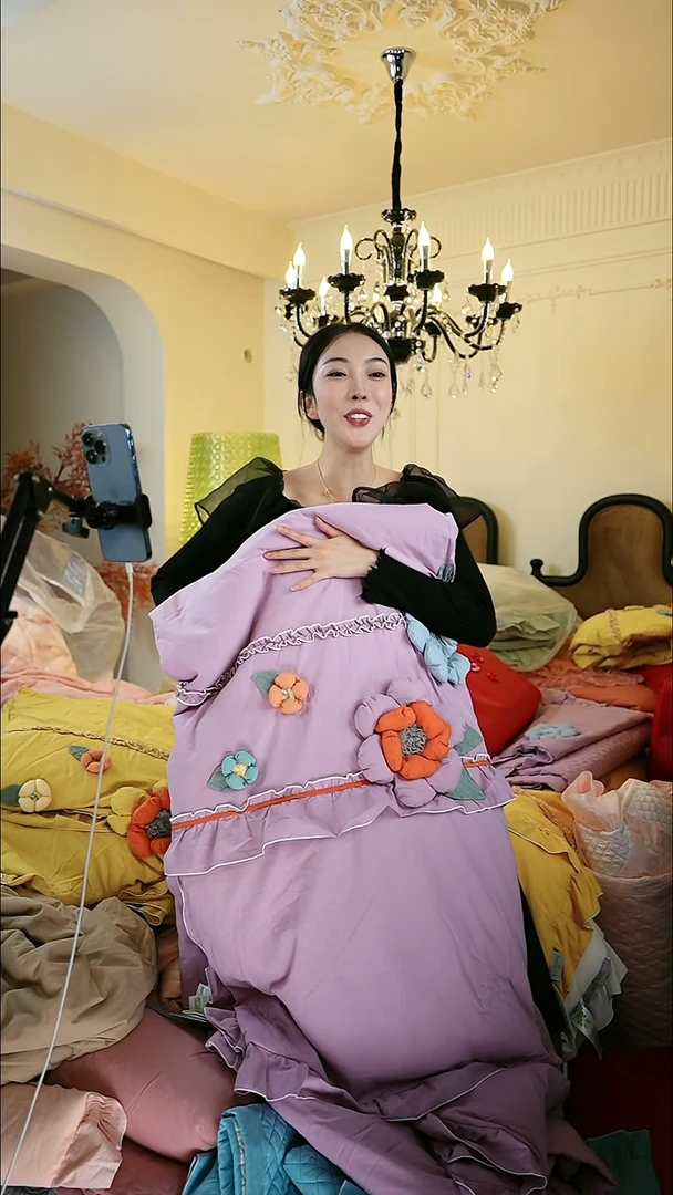 棉绒木***姐丹尼尔 紫 棉套件 加大