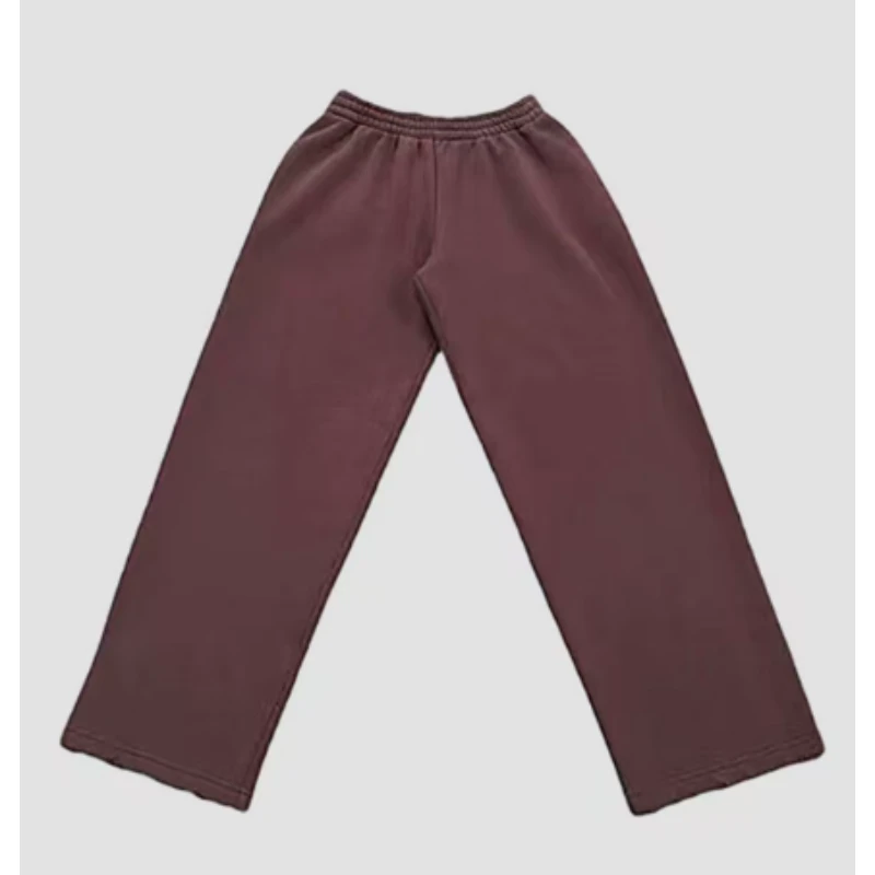 潮流简约休闲百搭拉毛绒破坏卫裤79019阔腿裤秋冬