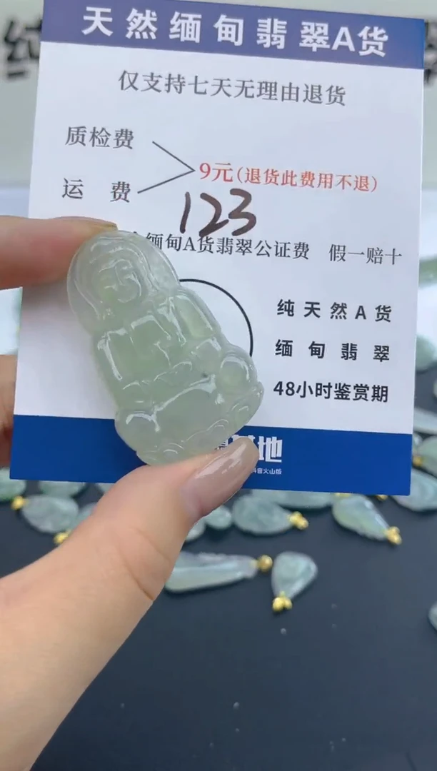 颈饰未镶嵌翡翠天然A货翡翠  123
