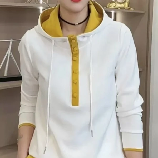 【卡蔻】96752拼色连帽卫衣（58左右）