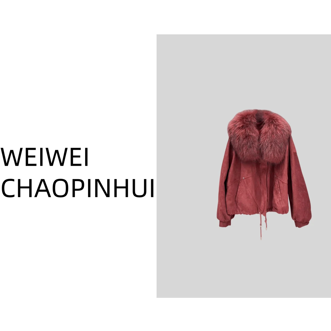 【薇薇高端欧货】冬季新款韩系复古大毛领派克鹅绒羽绒服--31170971