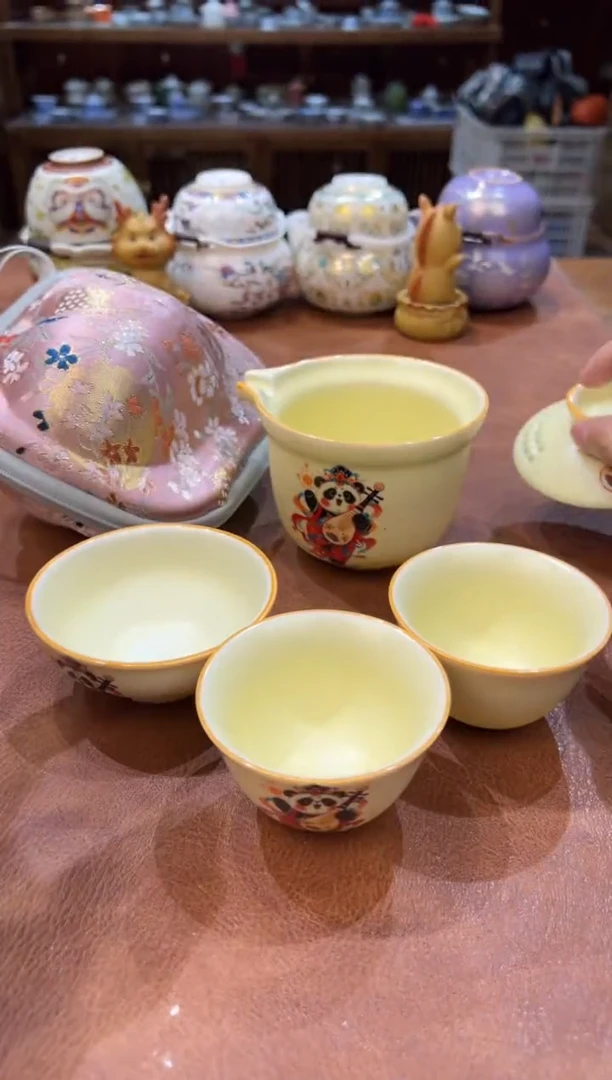 真的很便宜会开片的旅行茶具