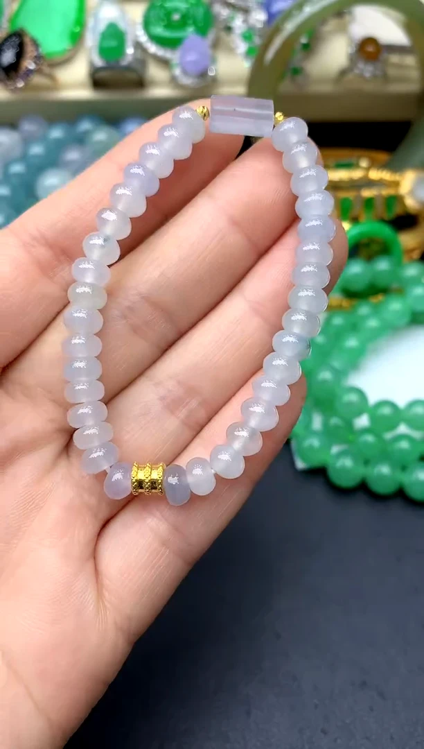 足金镶嵌手链翡翠158 -中国好珍宝