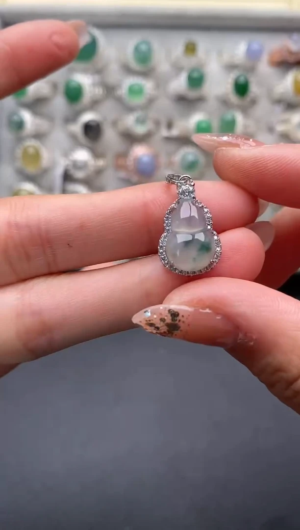 翡翠戒指银S925镶嵌444444+2