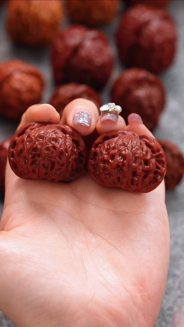 桃核把件文玩核桃 手把件 宫灯 40mm