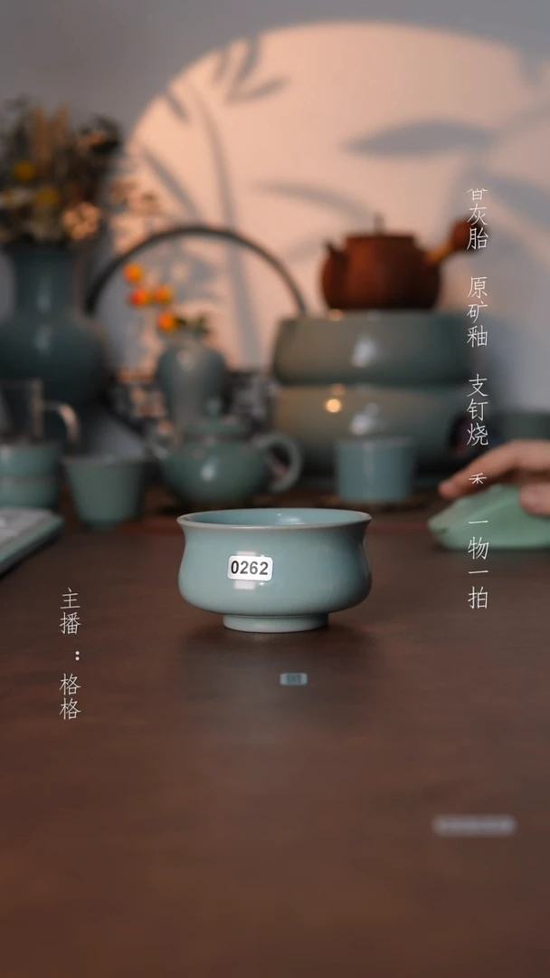 摆件瓷仿古原矿釉手工