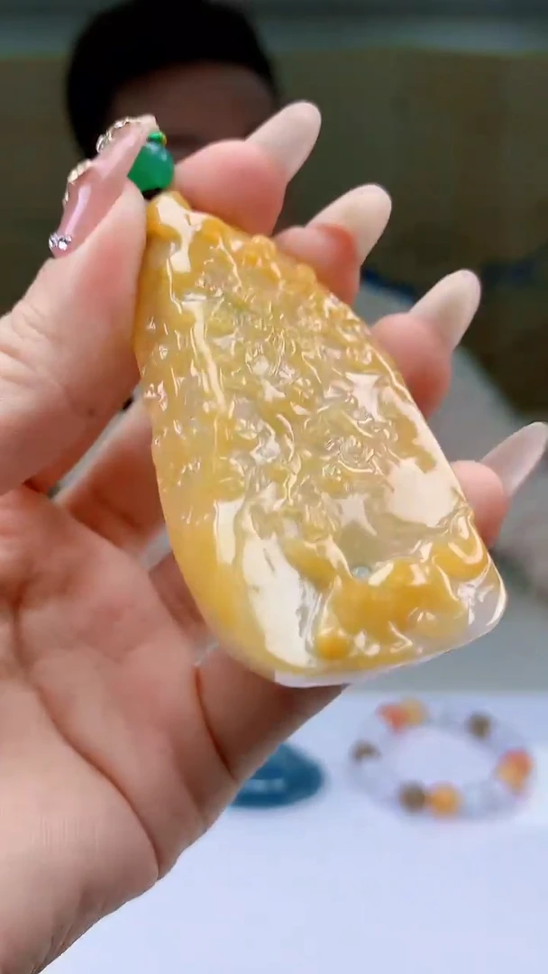 【闪购商品】定制翡翠未镶嵌4990ty-毛货挂件53