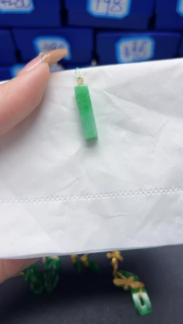 【闪购商品】翡翠颈饰18K金镶嵌Y缅料A货/支持复检/一件