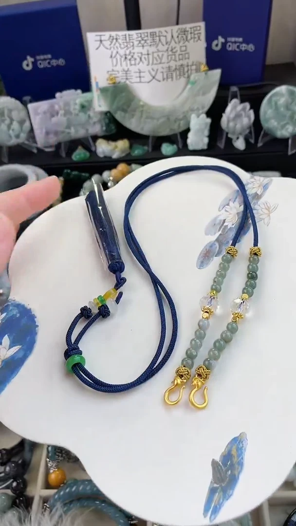 未镶嵌手链翡翠双勾可调节半珠链