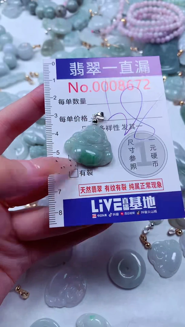 翡翠未镶嵌吊坠(不含链)8672
