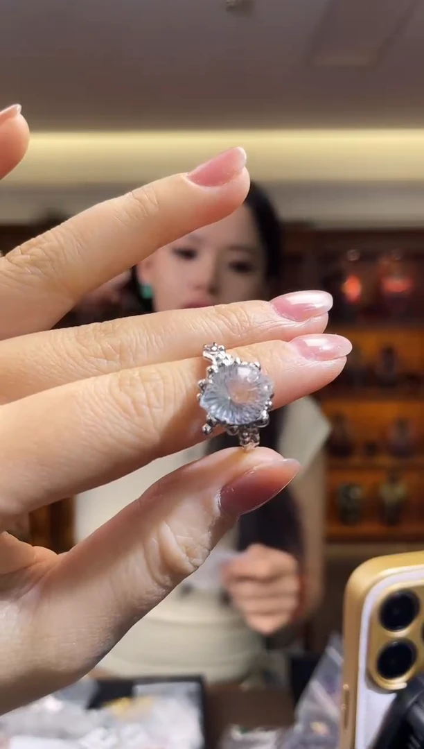银S925镶嵌戒指水晶（多样性发一件）