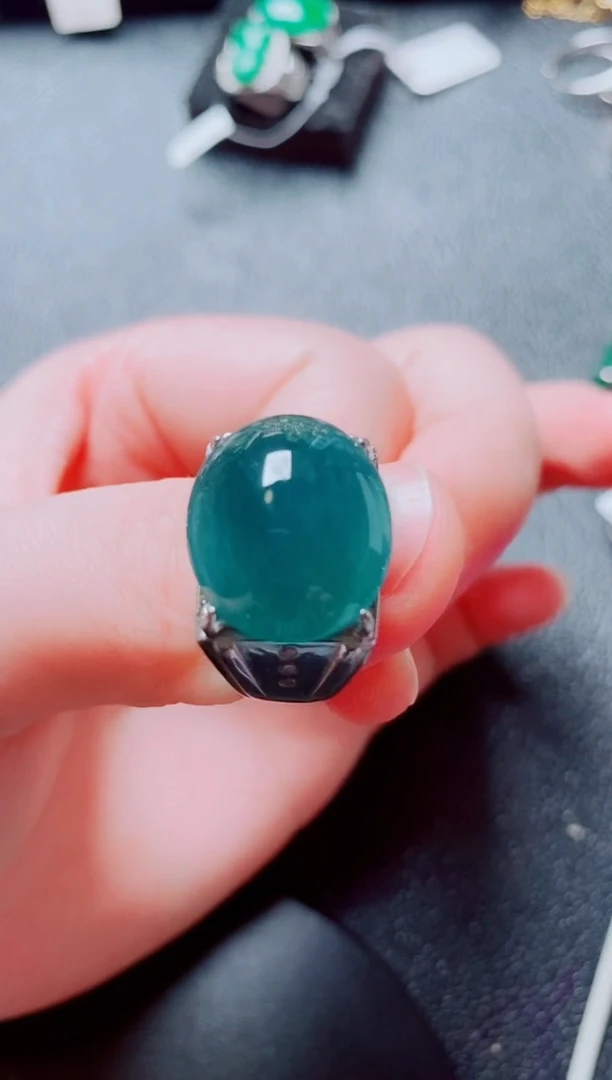 银S925镶嵌戒指翡翠1111
