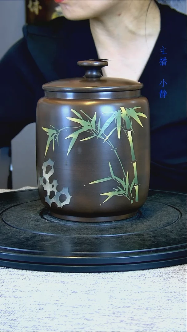 建水全手工紫陶茶罐精磨041