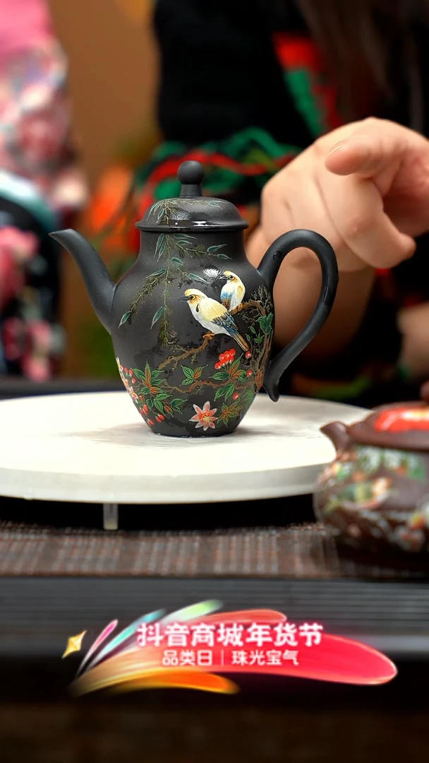 【闪购商品】紫砂茶壶双鸟 高秋水QMJ