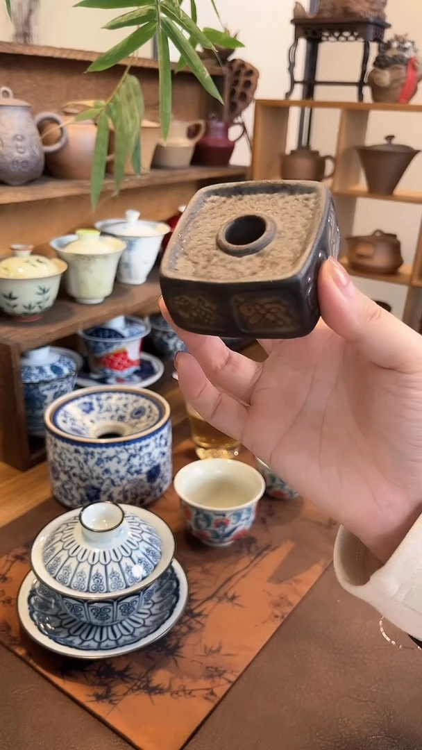 【闪购商品】其他老岩泥粗陶四方盖置