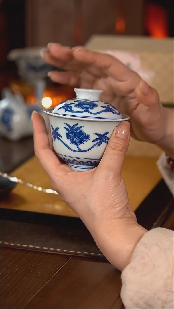 【闪购商品】见山烧 秋葵香韵盖碗