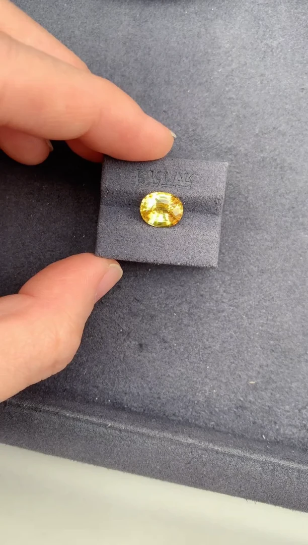 裸石彩色蓝宝石3.1ct黄蓝宝  定制  DG