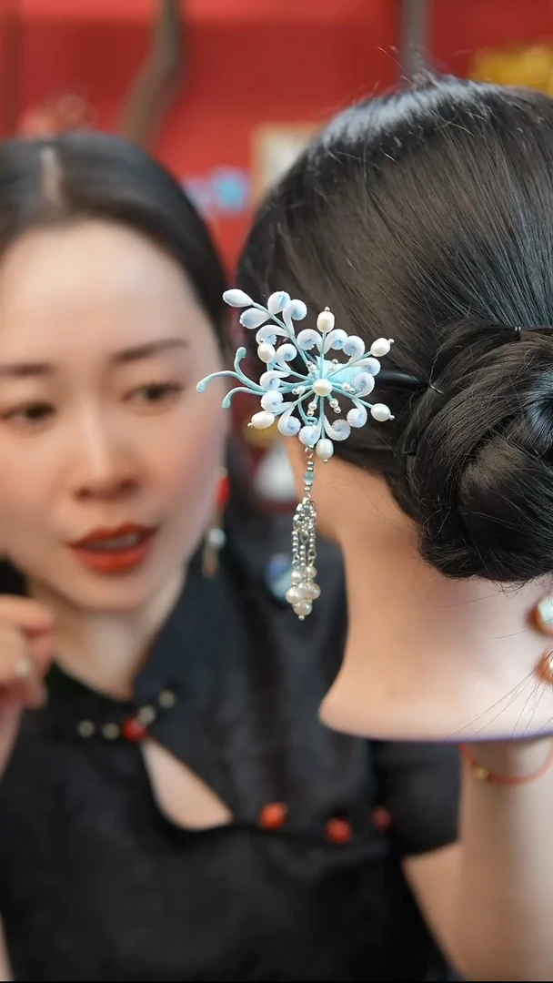 非金属无蓉?小雪花发簪