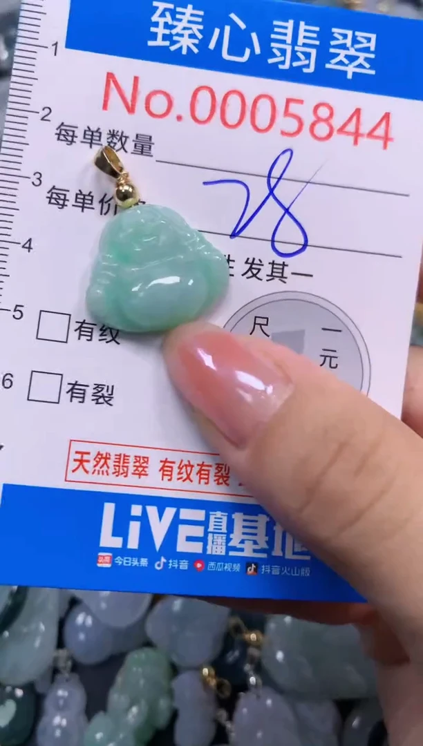 吊坠(不含链)未镶嵌翡翠5844