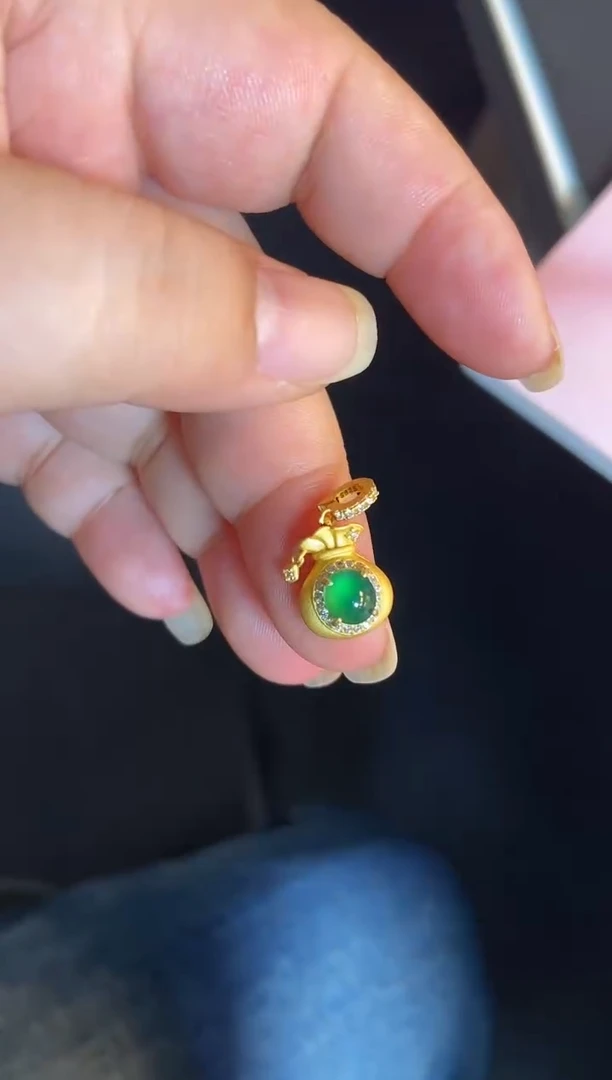 吊坠(不含链)银S925镶嵌翡翠1