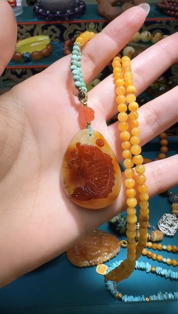 琥珀颈饰未镶嵌多样性发一件331