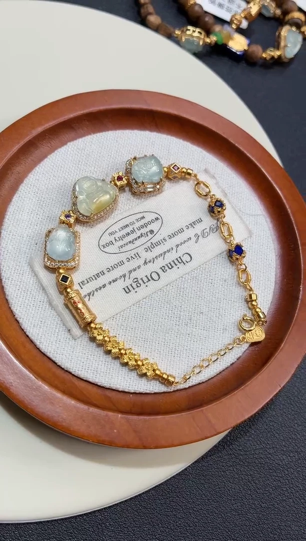 吊坠(不含链)银S925镶嵌翡翠手链