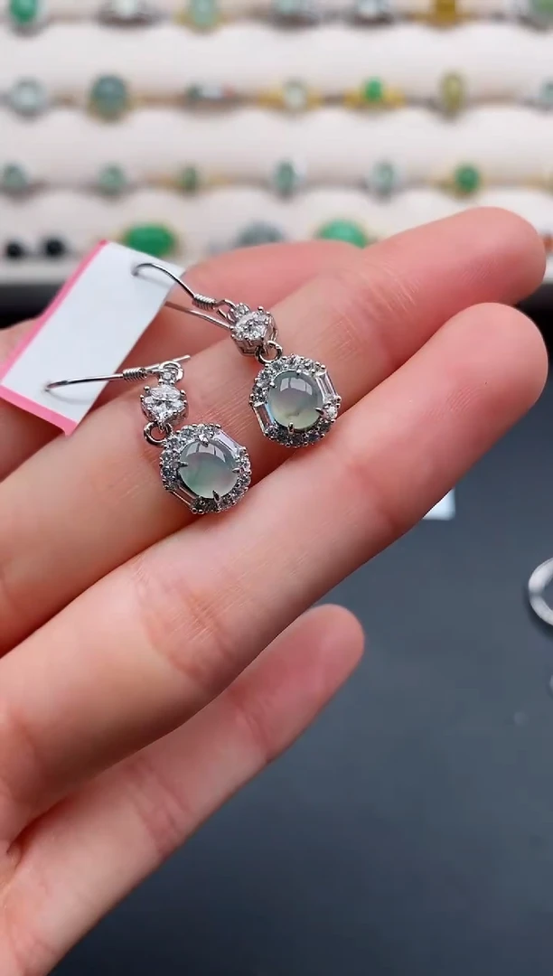 银S925镶嵌戒指翡翠1111111111+10