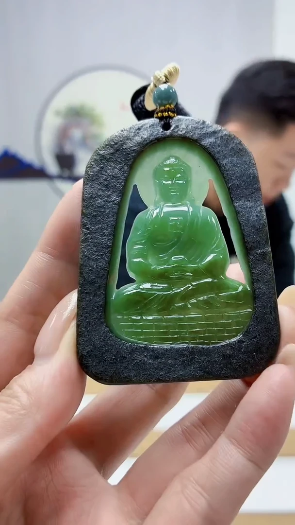 未镶嵌定制翡翠4917MM-毛货挂件101