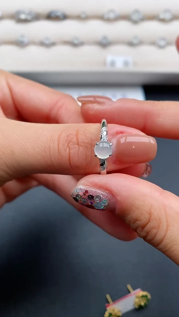 银S925镶嵌戒指翡翠111111111+9