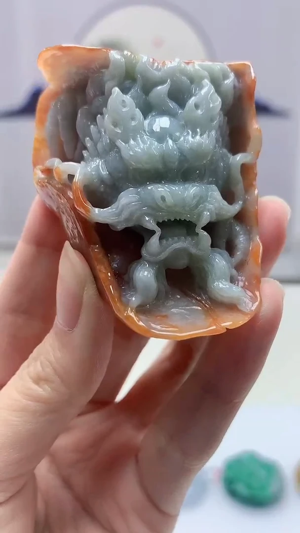 【闪购商品】定制翡翠未镶嵌4852zm-毛货挂件