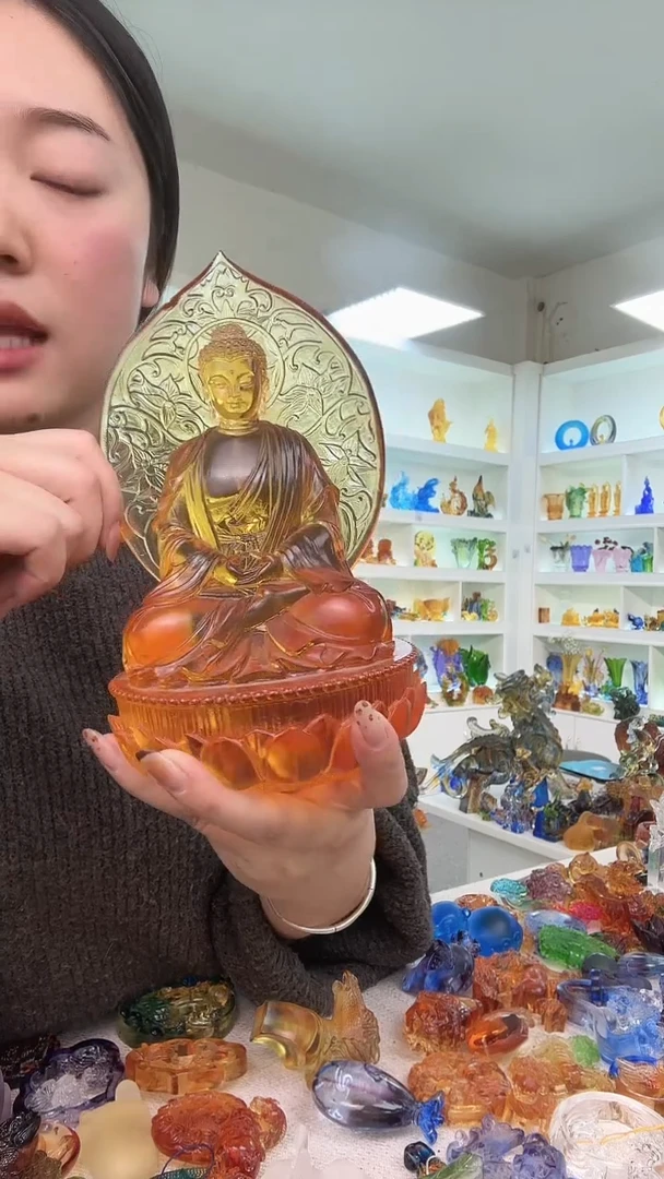 手工艺品琉璃如来