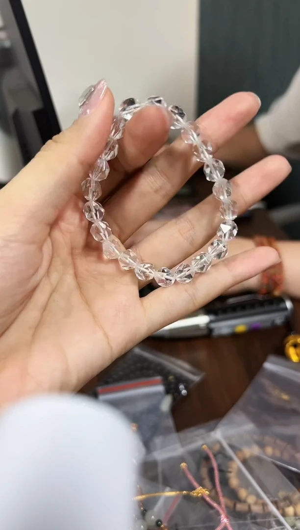水晶手串未镶嵌水晶菱形单圈